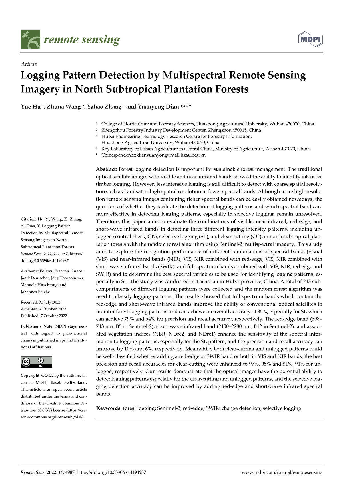 Remotesensing Remote Sens Doi Rs Studocu