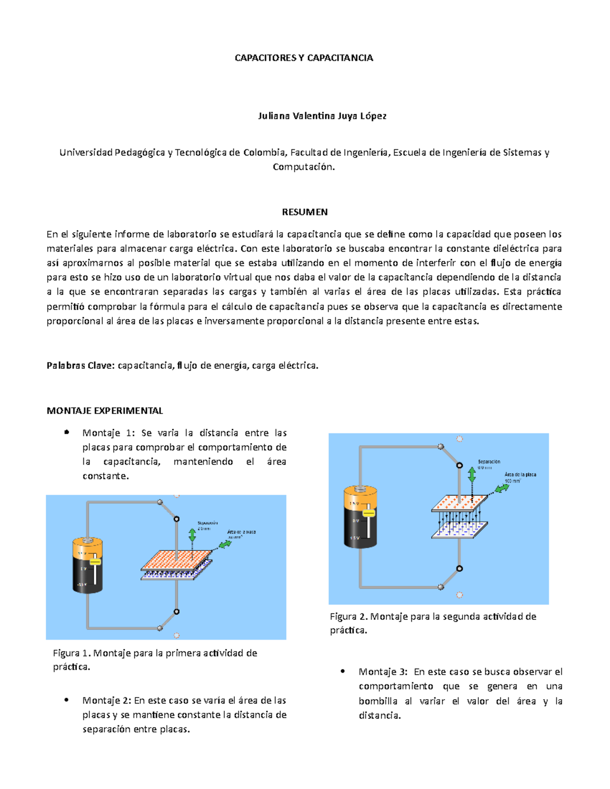 Capacitores Y Capacitancia - CAPACITORES Y CAPACITANCIA Juliana ...