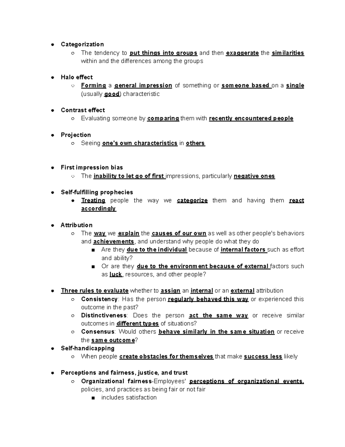 HBO Notes-23-24 - HBO Notes-23-24 - Categorization The tendency to put ...