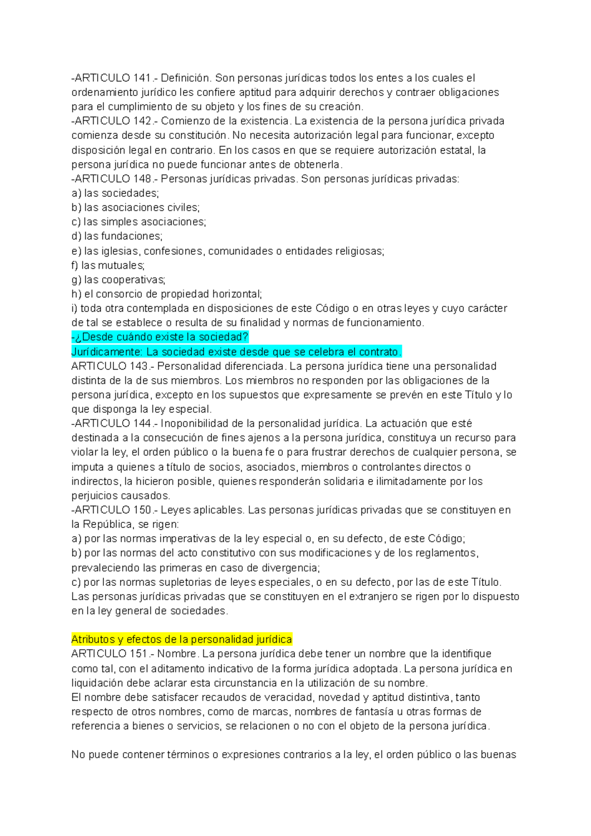 1-Clase Sociedades 17-08 -ARTICULO 141.- Definición. Son personas ...
