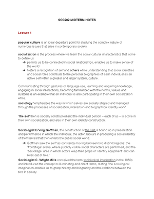 Pop Culture NOtes - Introduction to Pop Culture and Sociology - What is ...