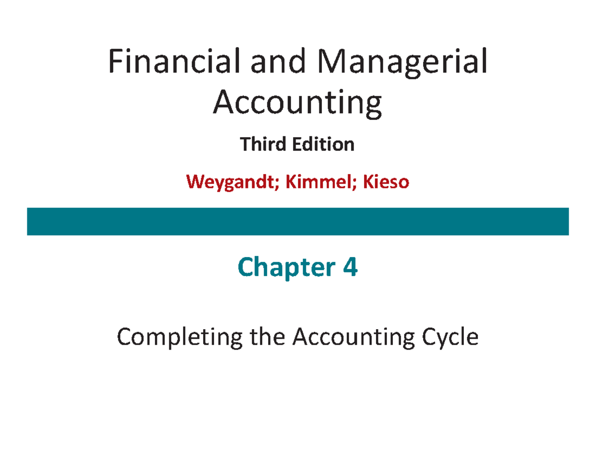 4 - Financial and ManagerialAccounting - Financial and Managerial ...