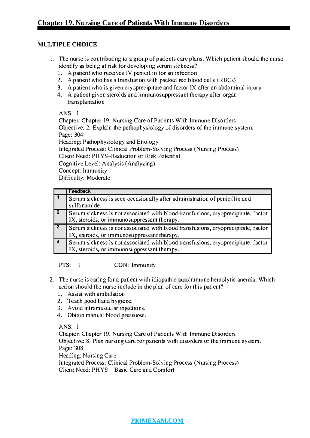 Chapter 19 - Chapter 19. Nursing Care Of Patients With Immune Disorders ...