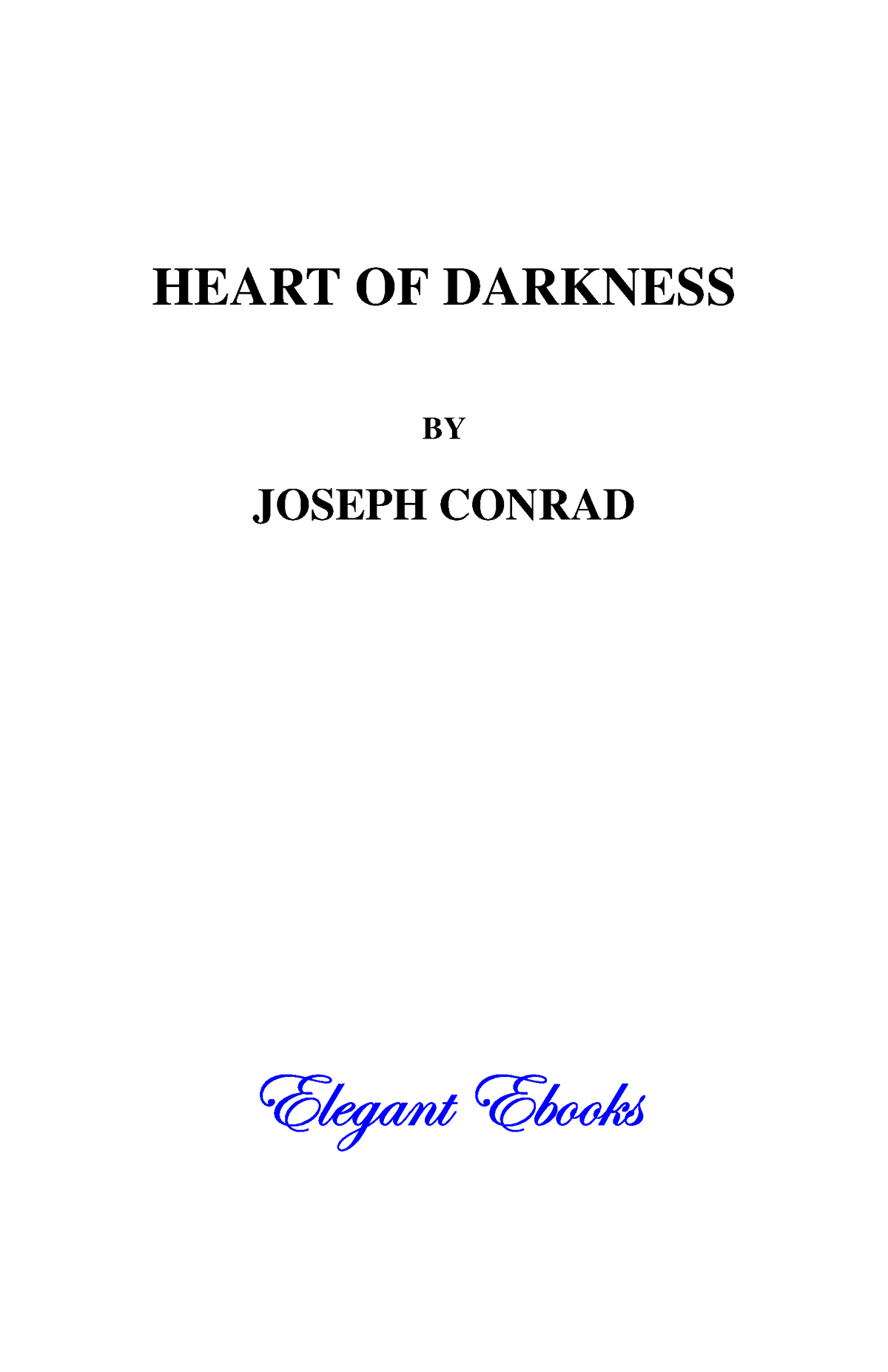 essays on heart of darkness