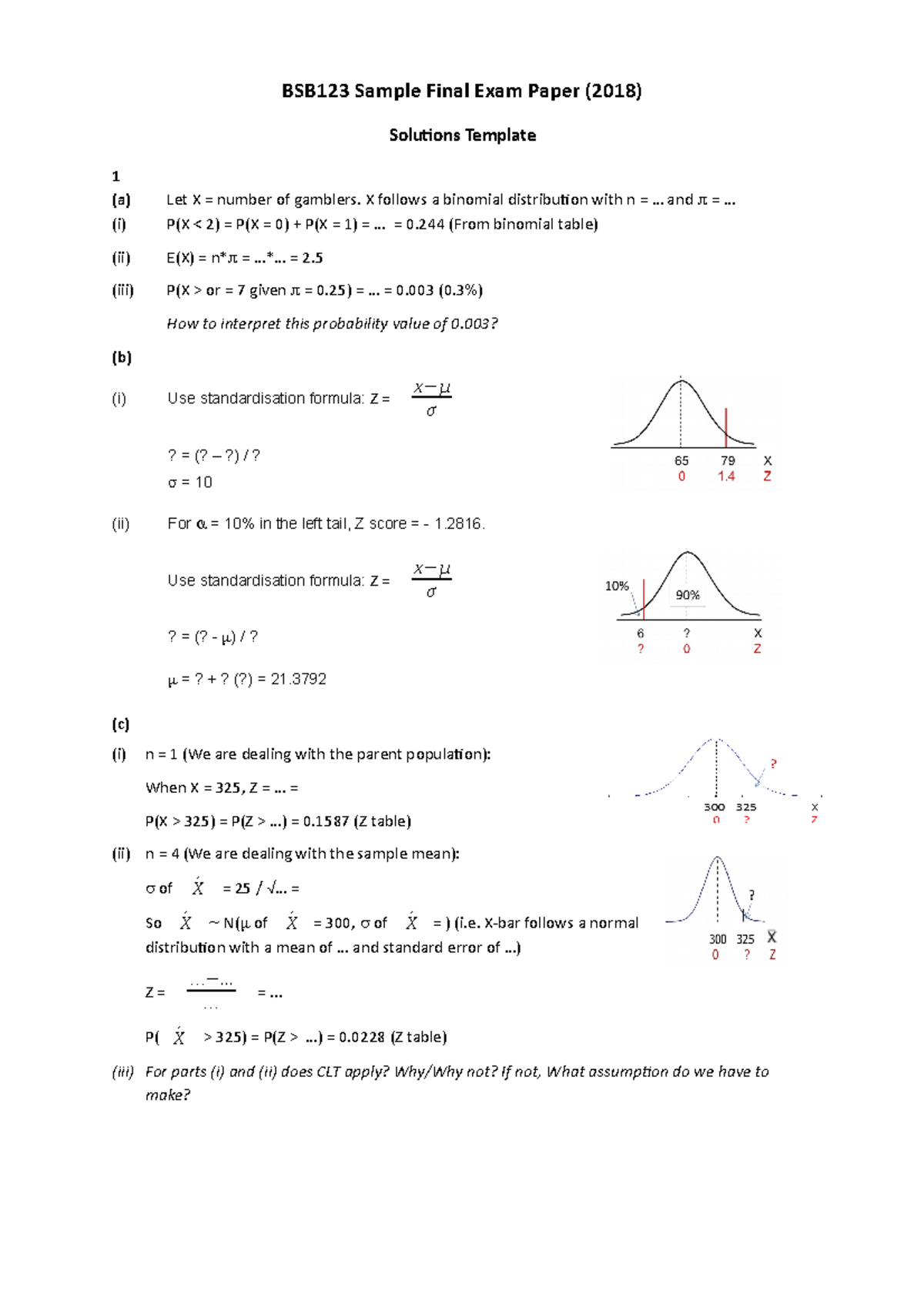 Final Exam, Questions And Answers - BSB123 Sample Final Exam Paper ...