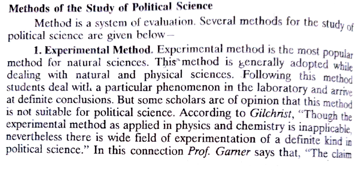 Experimental Method - Approaches to political science - Methods of the ...