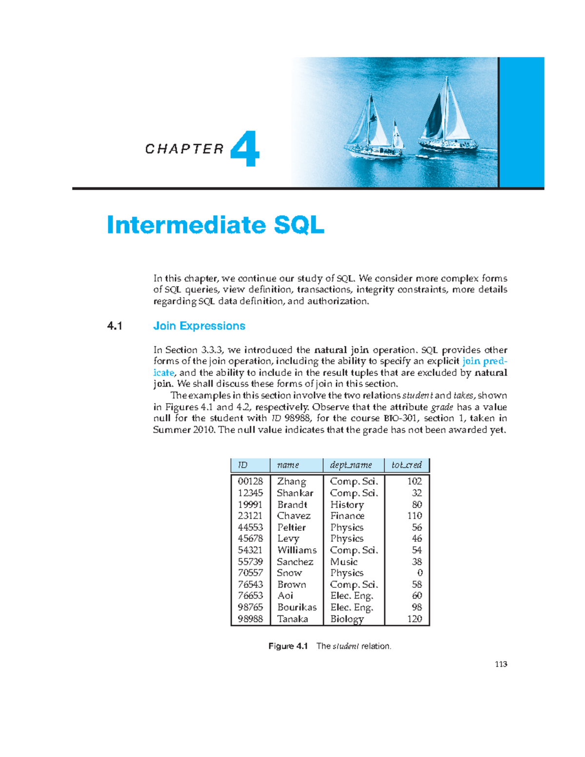 RELATIONAL DATABASES- Intermediate SQL - C H A P T E R 4 Intermediate ...