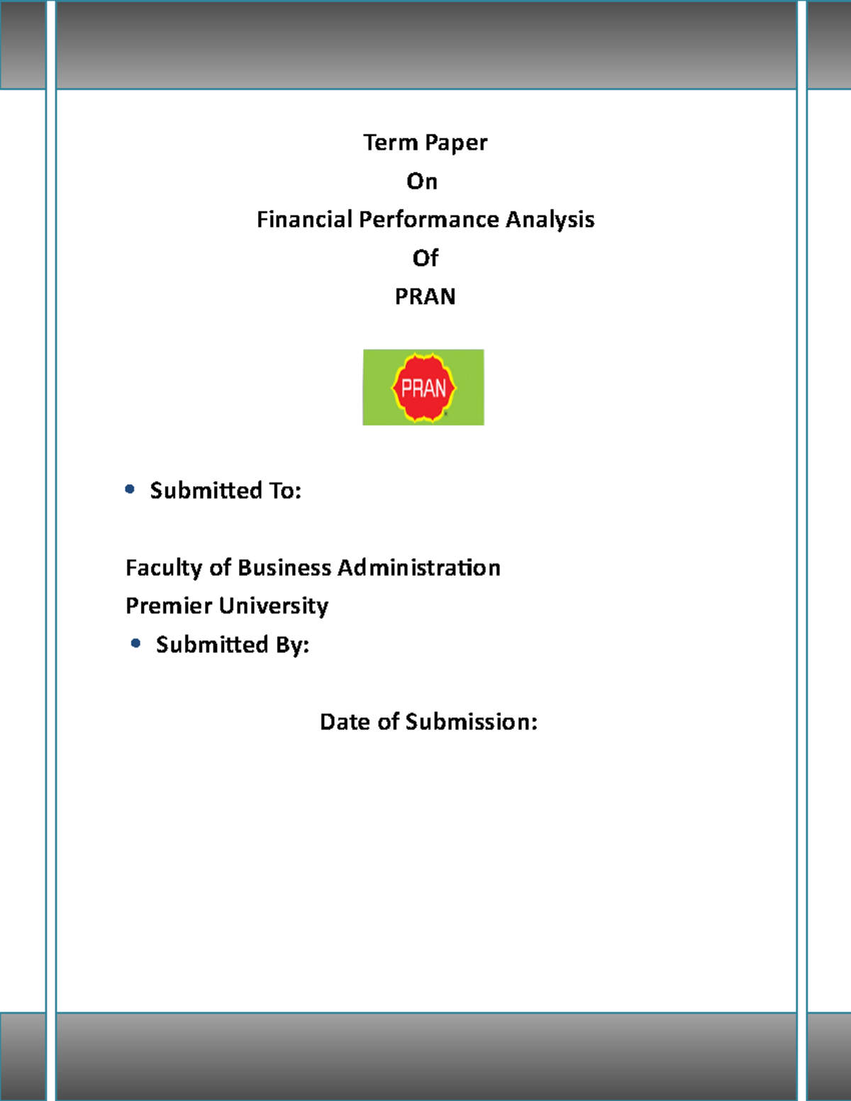 financial performance analysis research paper