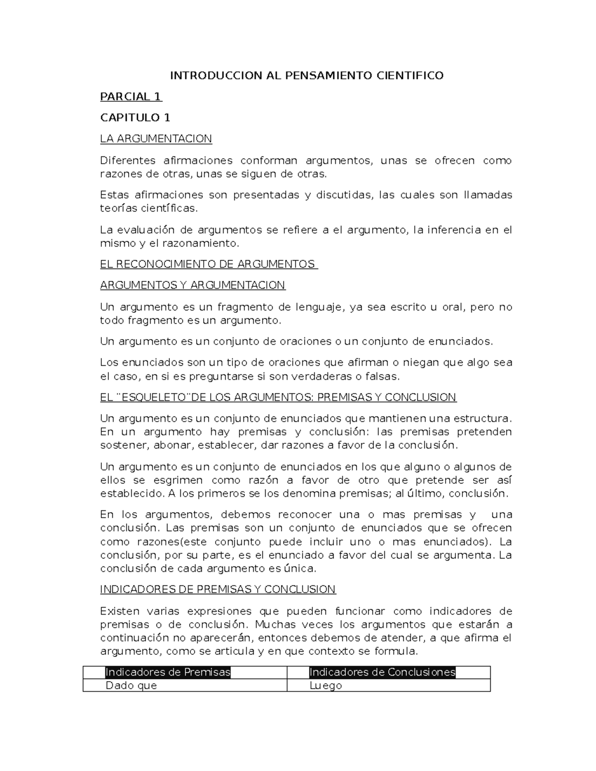 Introduccion AL Pensamiento Cientifico - INTRODUCCION AL PENSAMIENTO ...