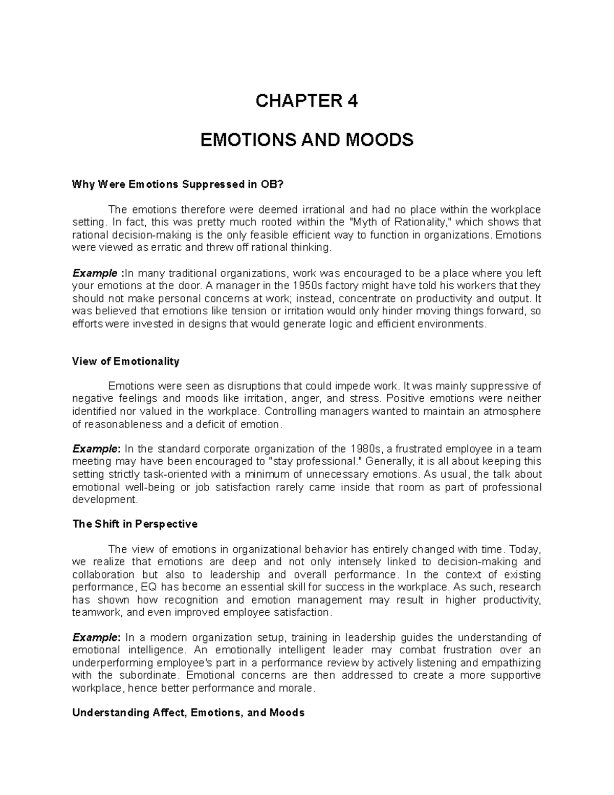 Chapter-4 -Emotions-and-Moods - CHAPTER 4 EMOTIONS AND MOODS Why Were ...