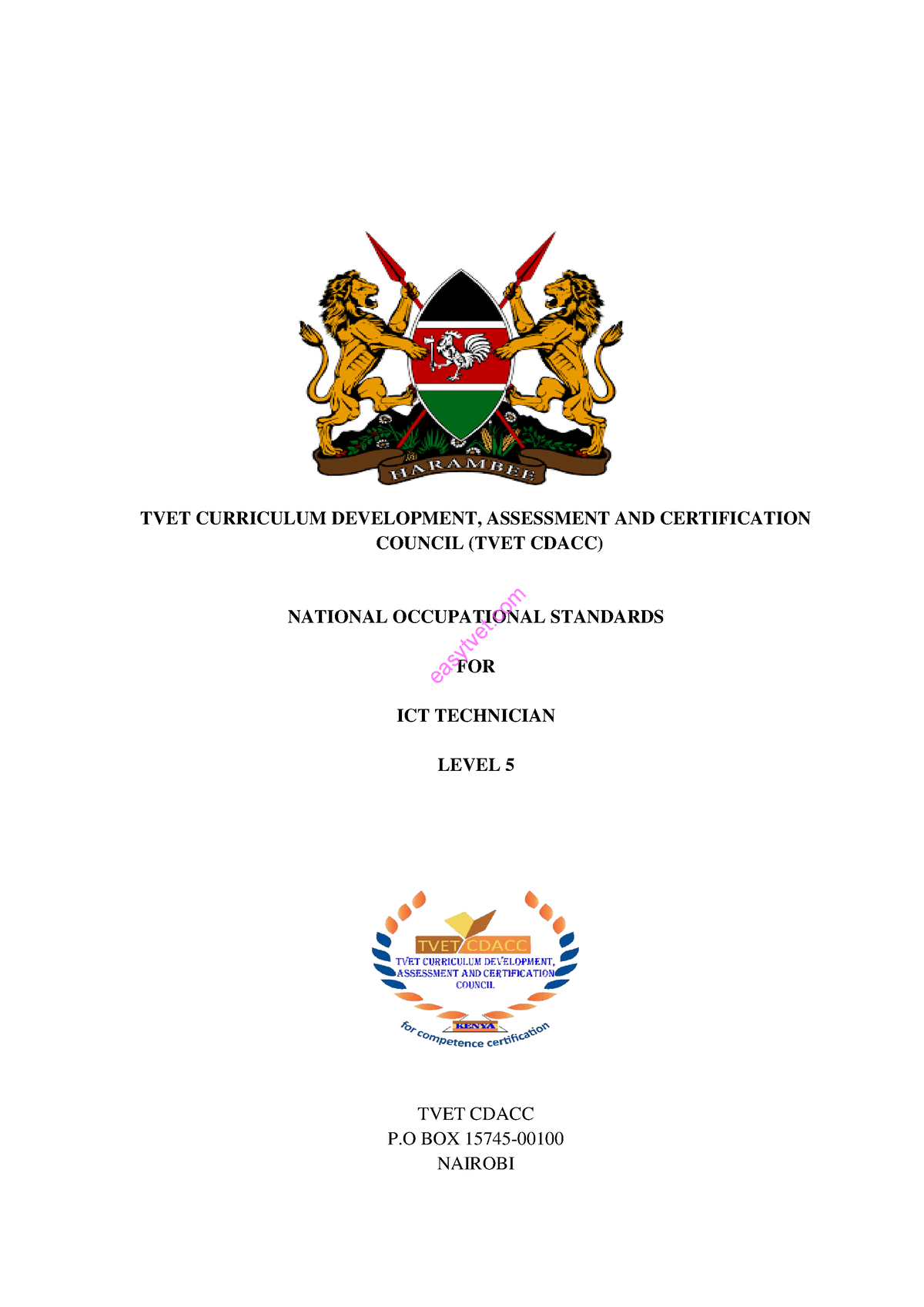 Ict5 - TVET CURRICULUM DEVELOPMENT, ASSESSMENT AND CERTIFICATION ...