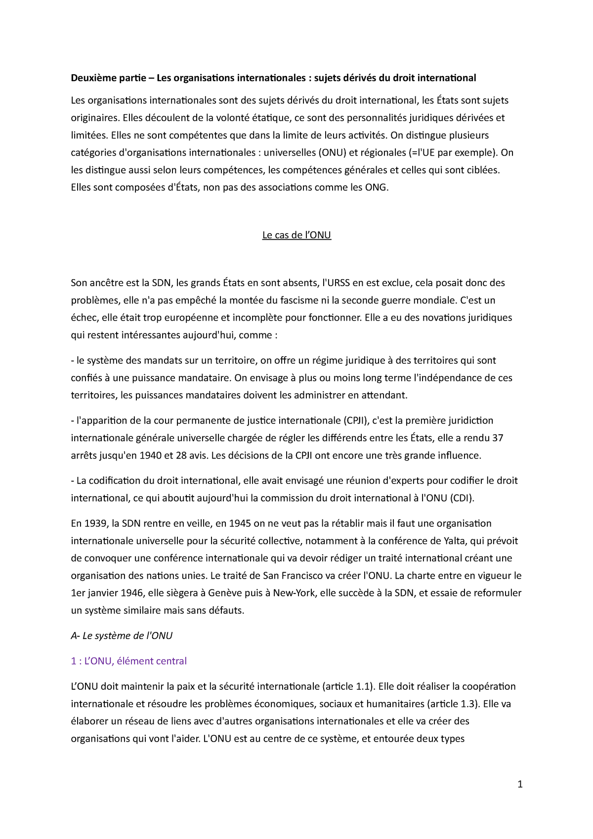 conclusion sur l'onu dissertation