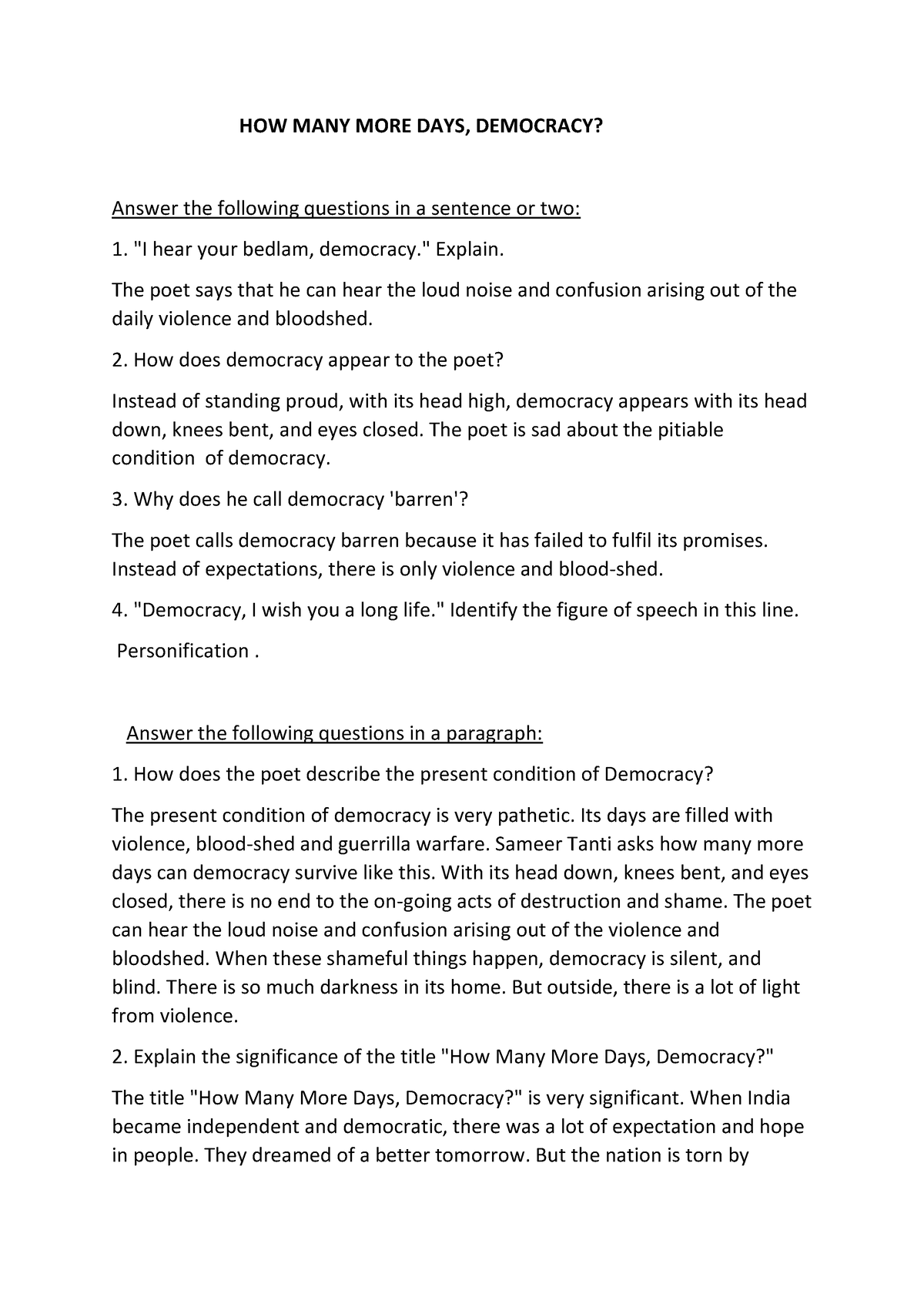 how-many-more-days-democracy-how-many-more-days-democracy-answer