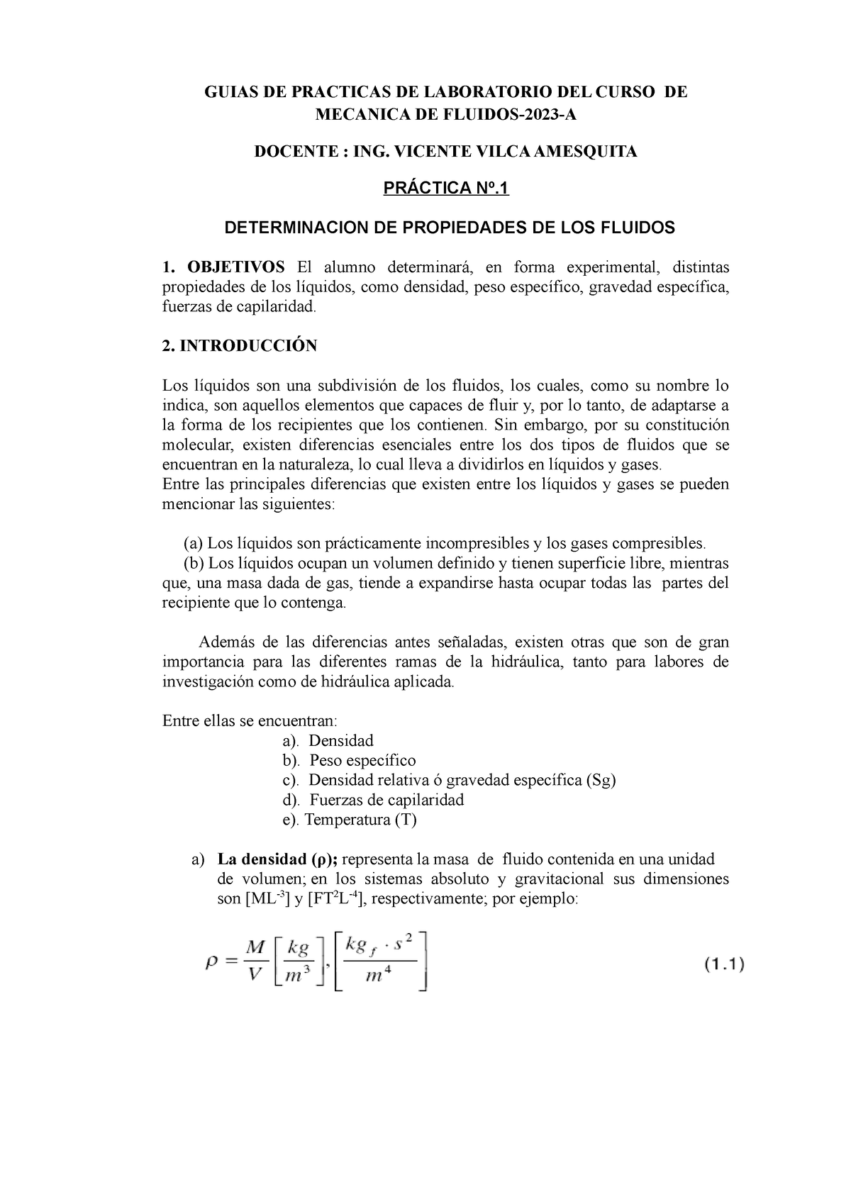 GUIA DE Laboratorios DE MEC. Fluidos - GUIAS DE PRACTICAS DE ...