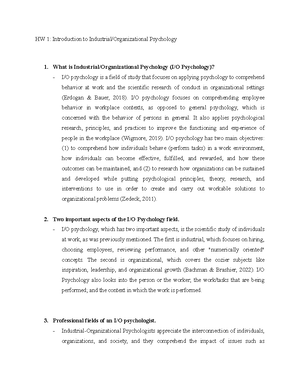 I-O psychology - Types of structured interviews - Industrialization and ...