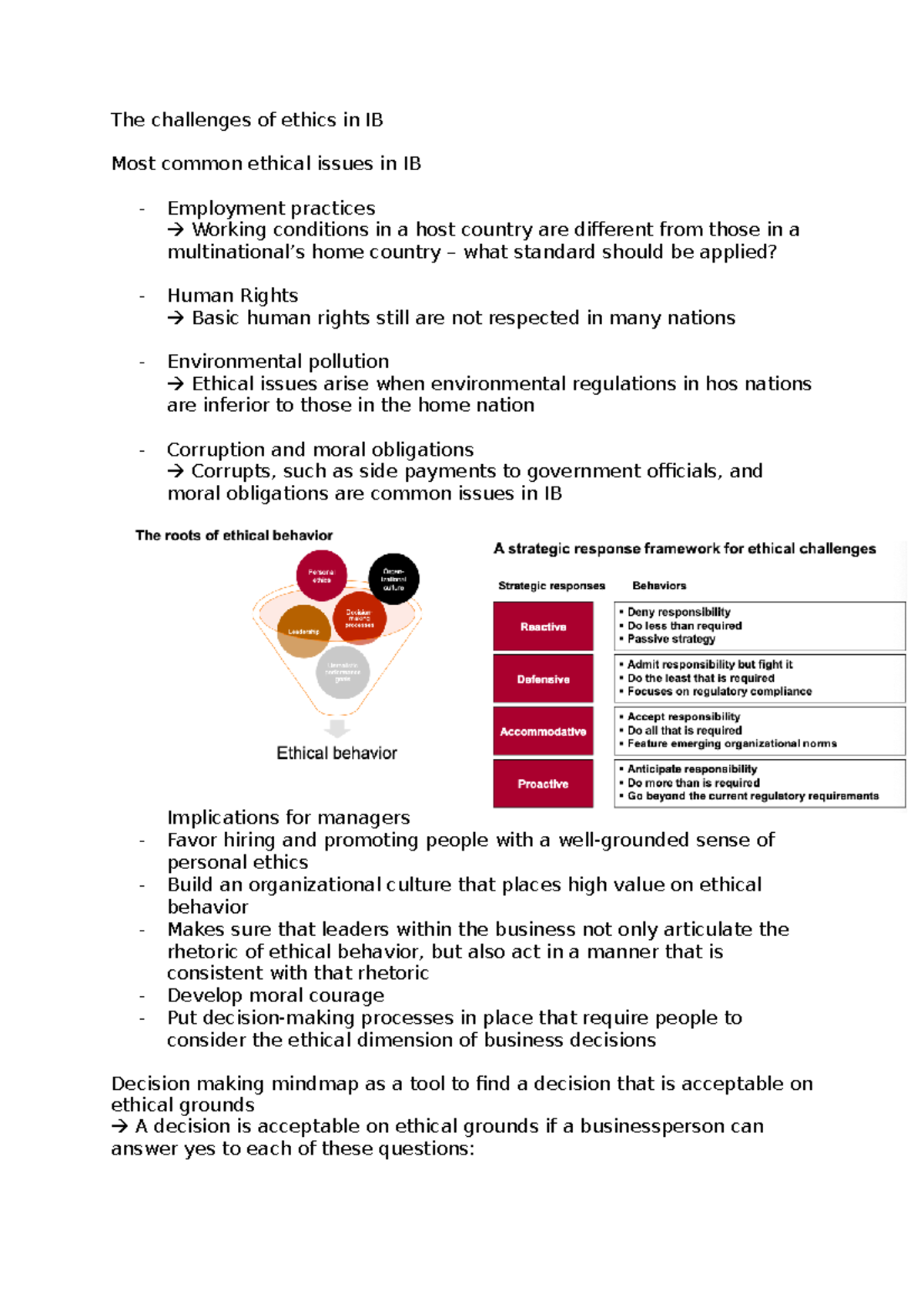 The Challenges Of Ethics In IB - Moral Worth Of Actions And Practices ...