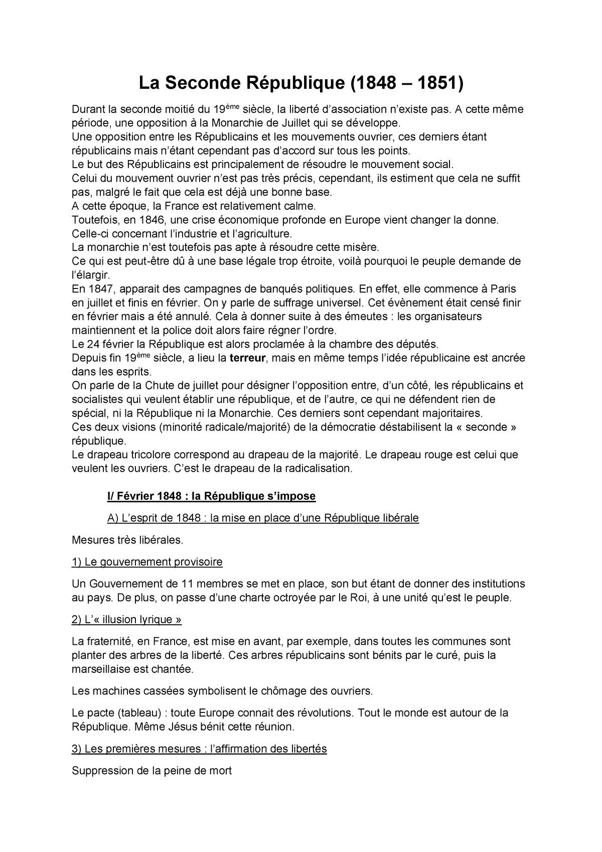 dissertation seconde republique