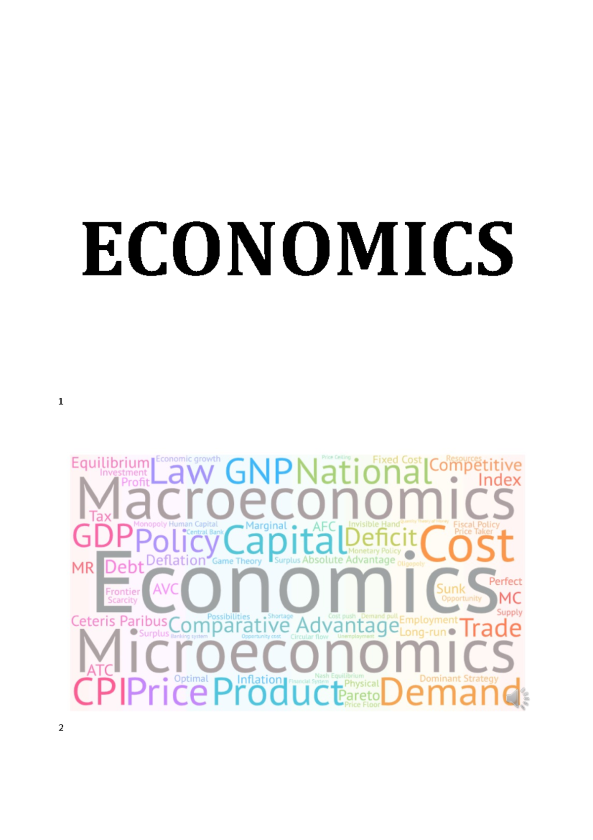 ECON01-Introduction - 1111 - ECONOMICS 1 2 3 ECONOMICS MICROECONOMICS ...