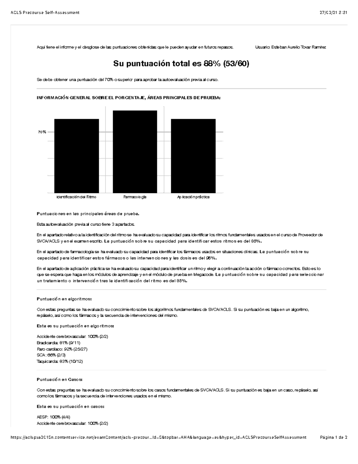 ACLS Precourse SelfAssessment respuestas para 100 ACLS Precourse