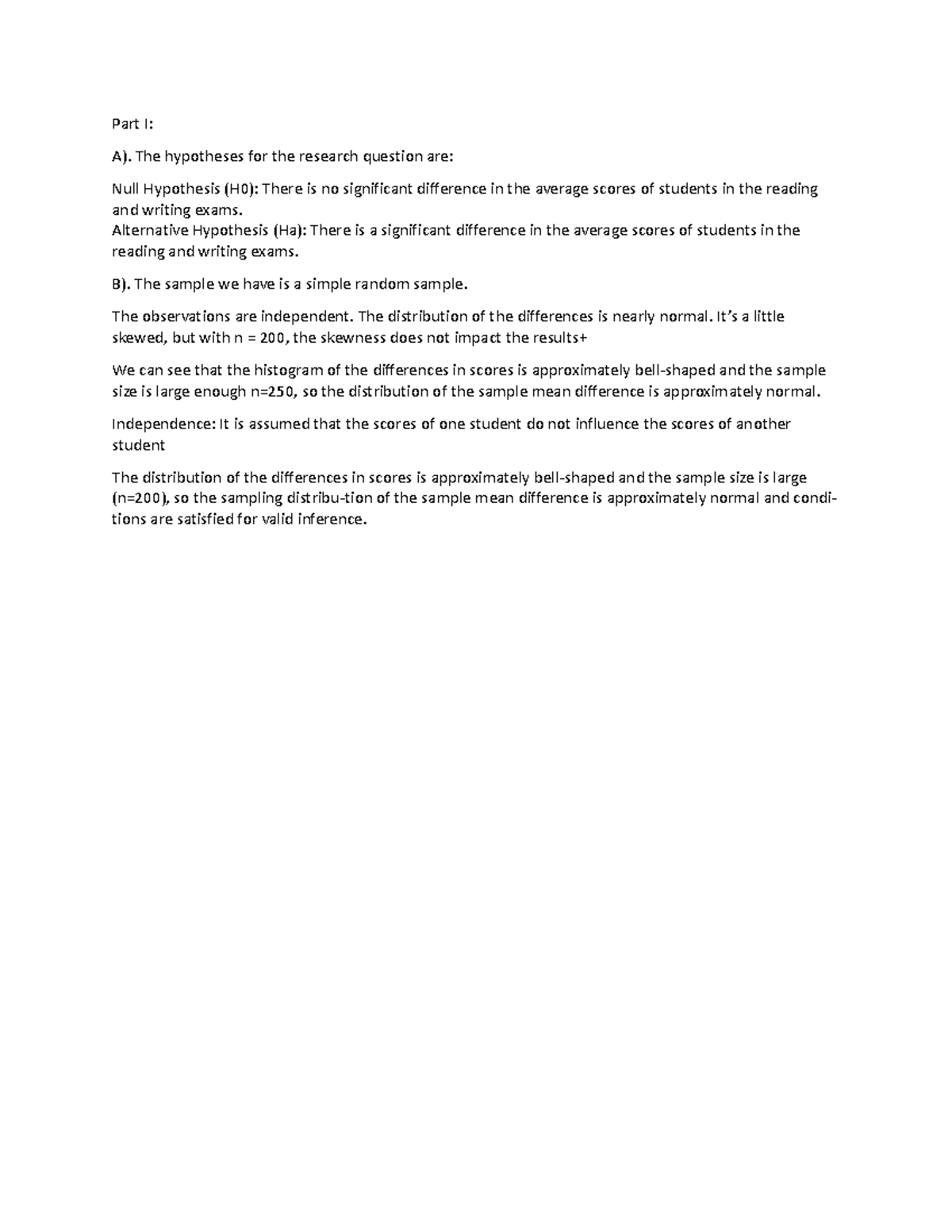 Lecture notes unit 4 - Part I: A). The hypotheses for the research ...