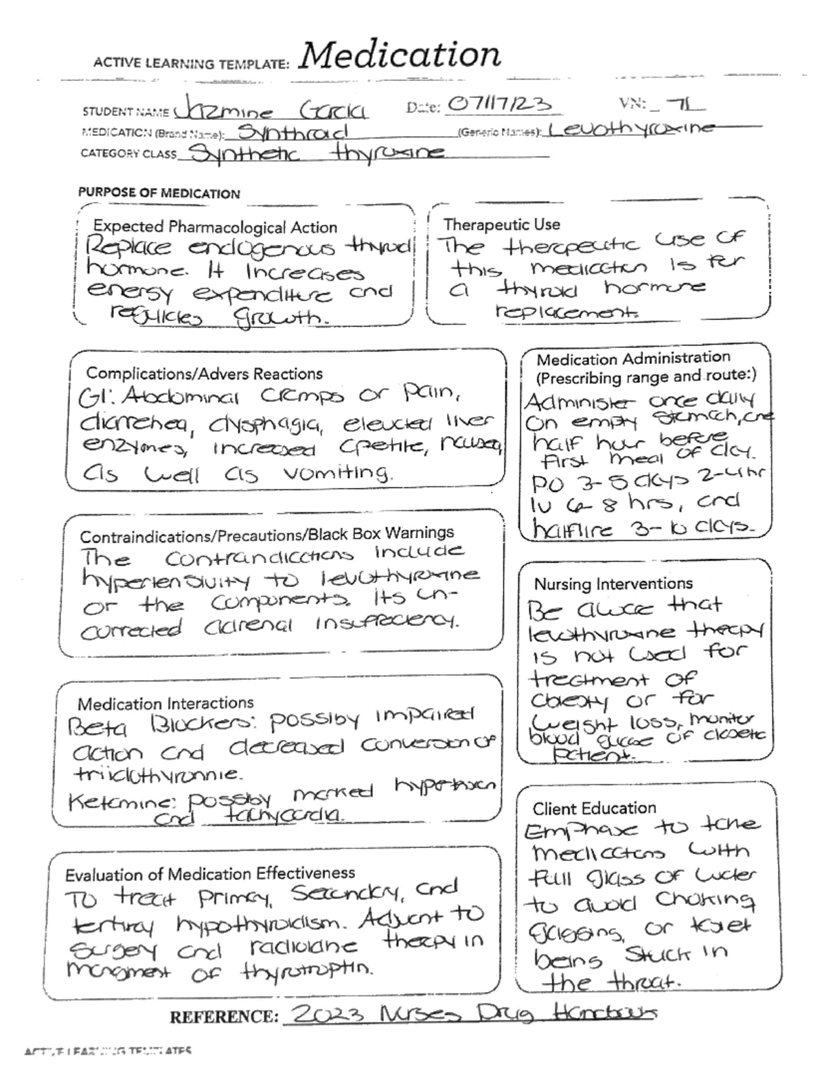 Week 2 med cards - vn 200 - Studocu