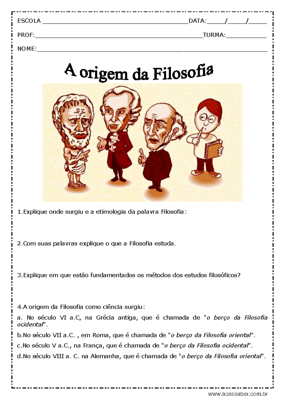 Filo - Origem da Filosofia - acessaber.com ESCOLA ...