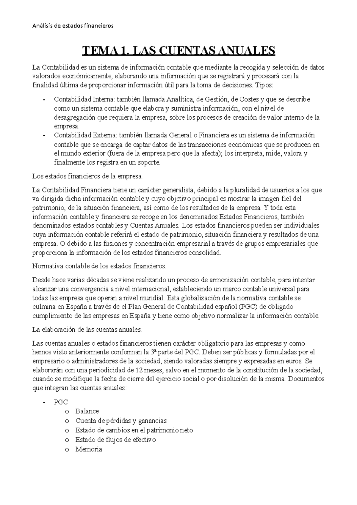 TEMA 1 - TEMA 1. LAS CUENTAS ANUALES La Contabilidad es un sistema de ...