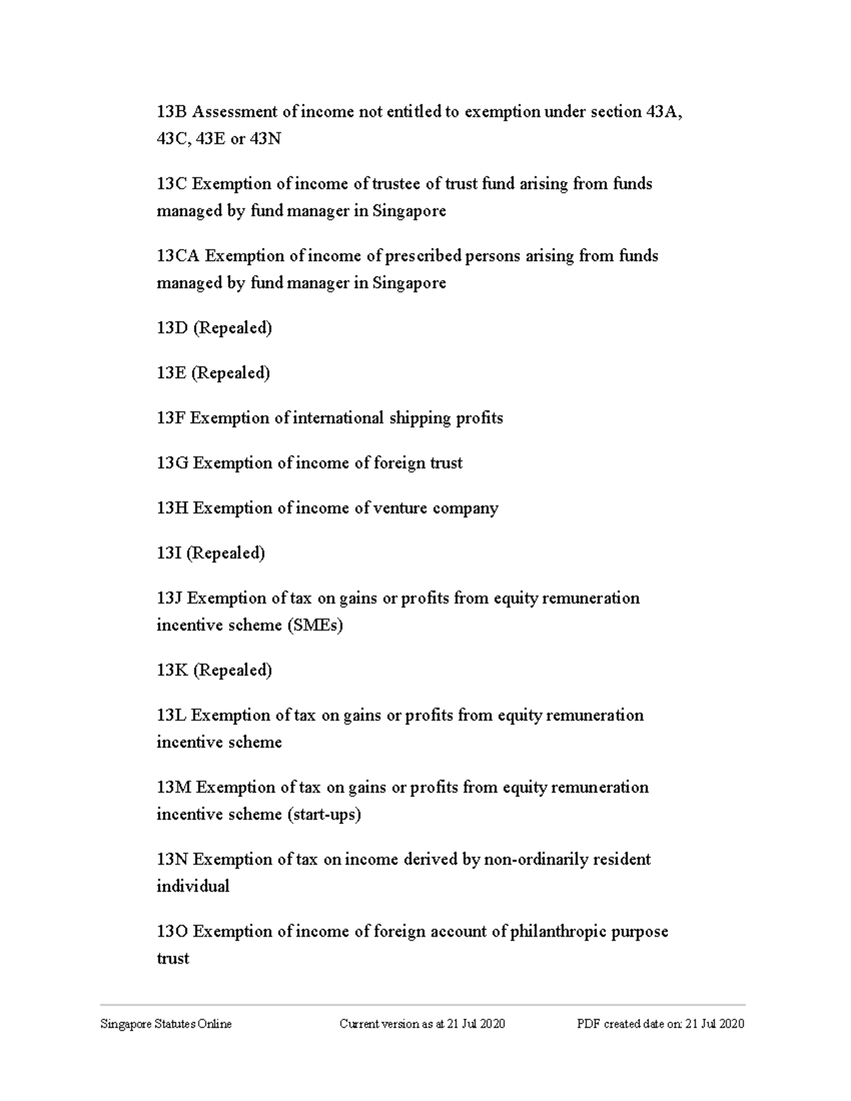 Tax Act Part2 Singapore Statutes Online Current version as at