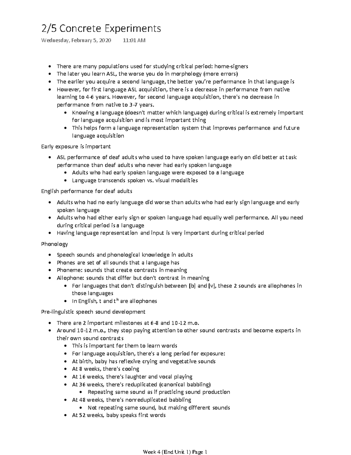 Unit 1 Concrete Experiments There are many populations used for