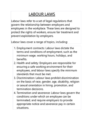 Notes - Labour and industrial law UNIT- Fixation and Revision of ...