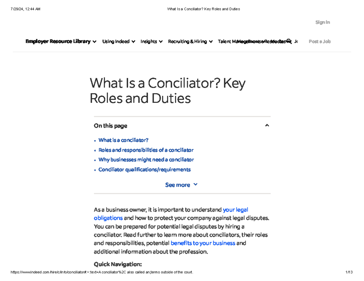 What Is a Conciliator Key Roles and Duties - Sign in What Is a ...