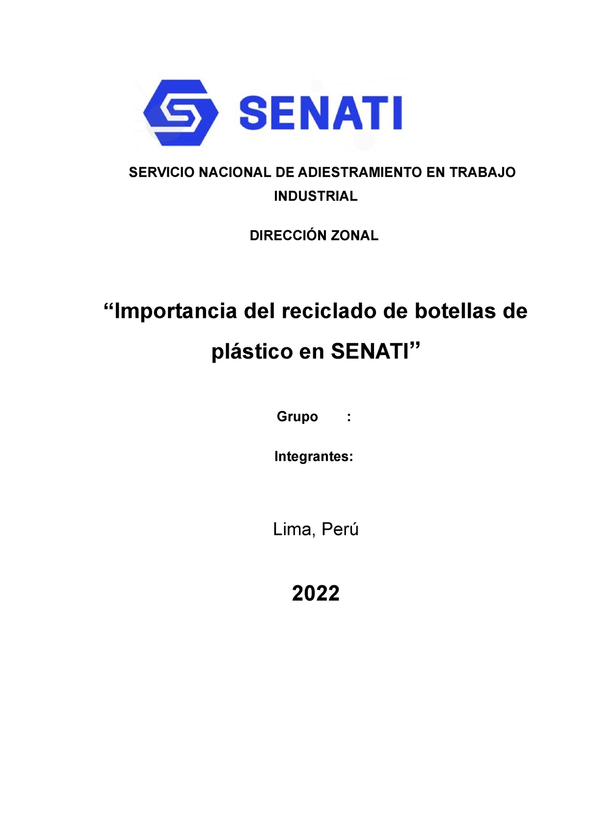 Proyecto Final Senati-2 - SERVICIO NACIONAL DE ADIESTRAMIENTO EN ...