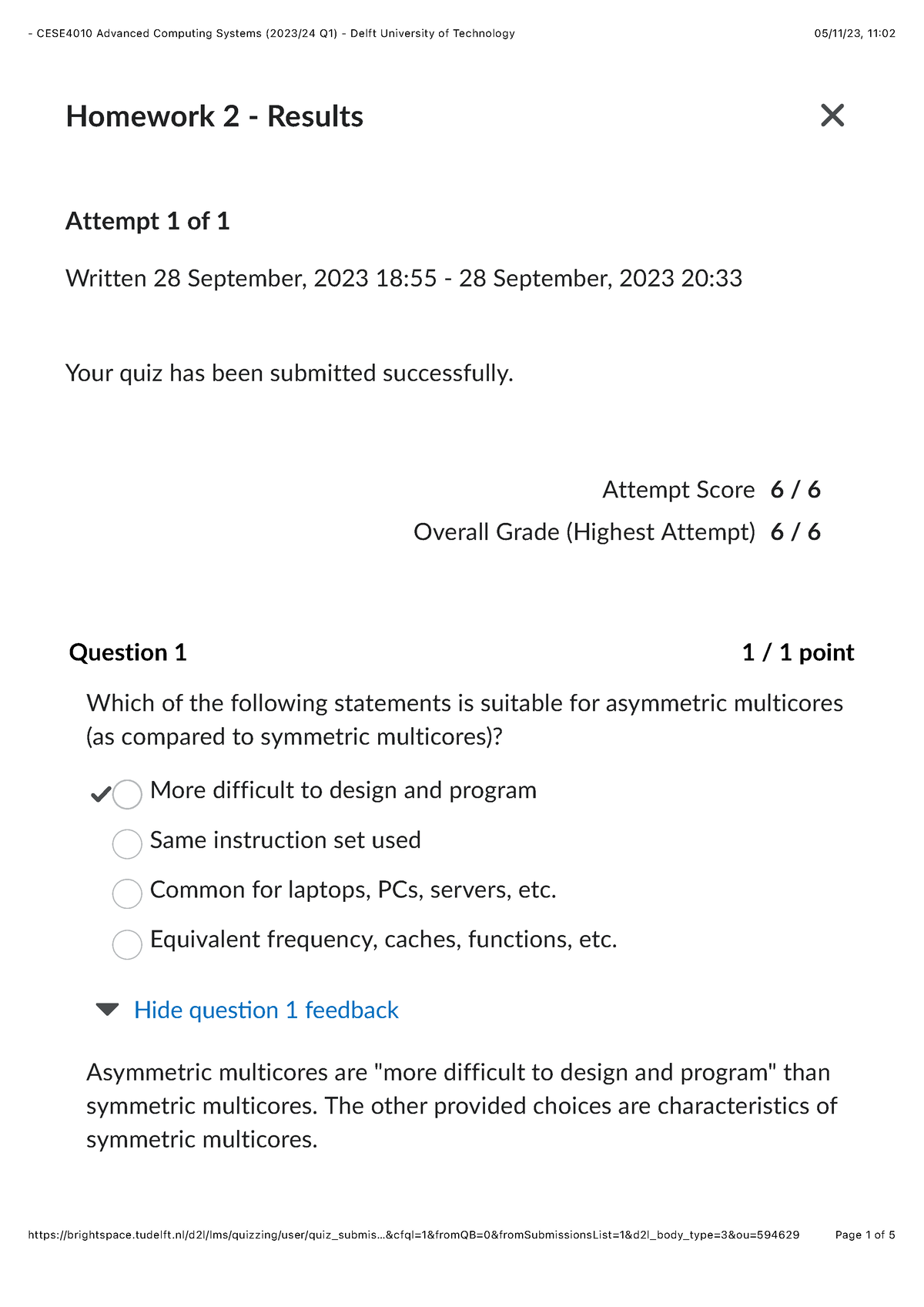 HW2 - Hw With Solutions - Homework 2 - Results Attempt 1 Of 1 Written ...