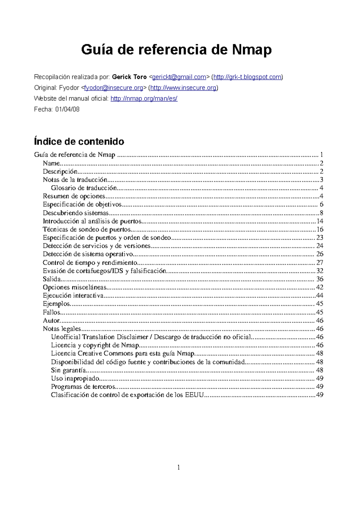 Manual de uso de Nmap - use de nmap - Guía de referencia de Nmap ...
