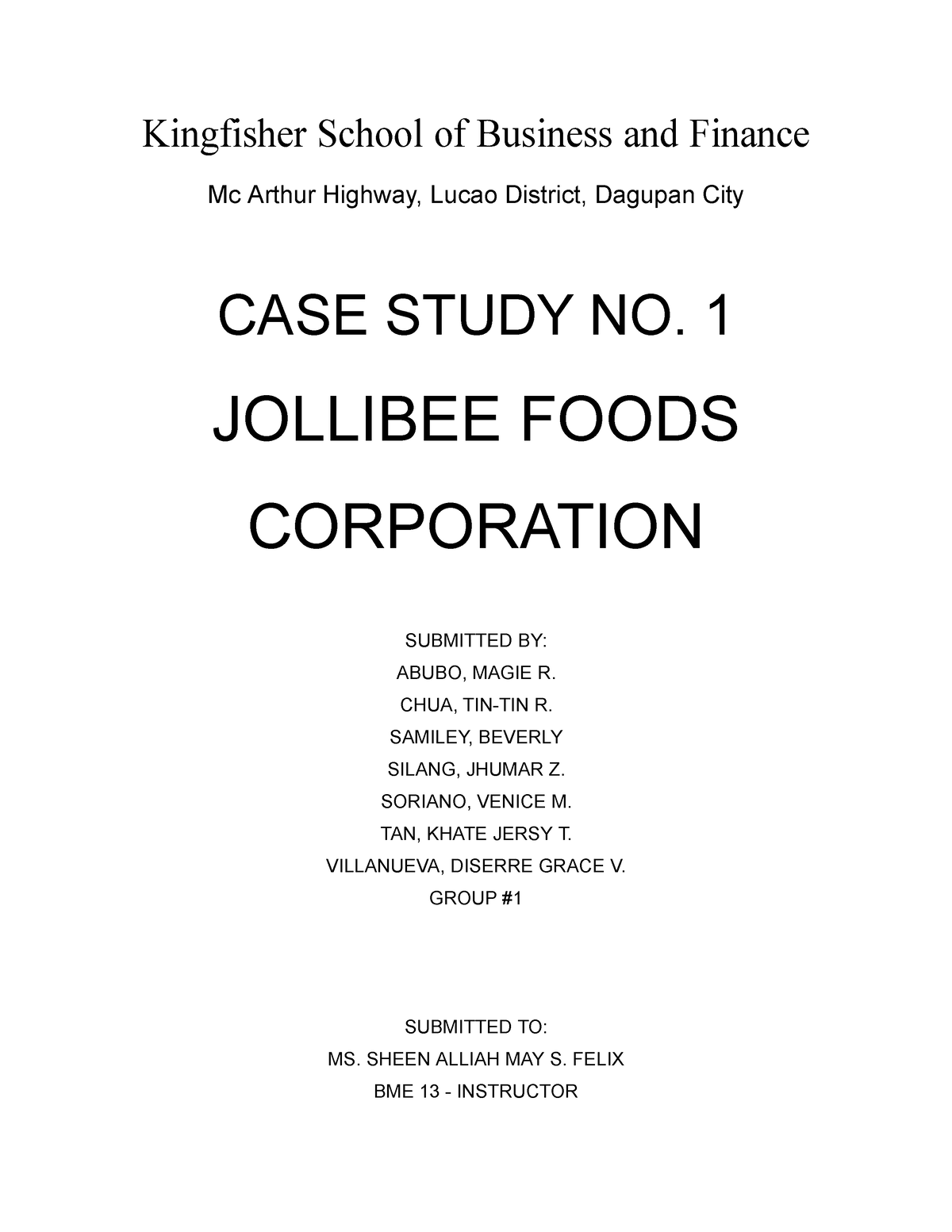 jollibee foods corporation case study answers