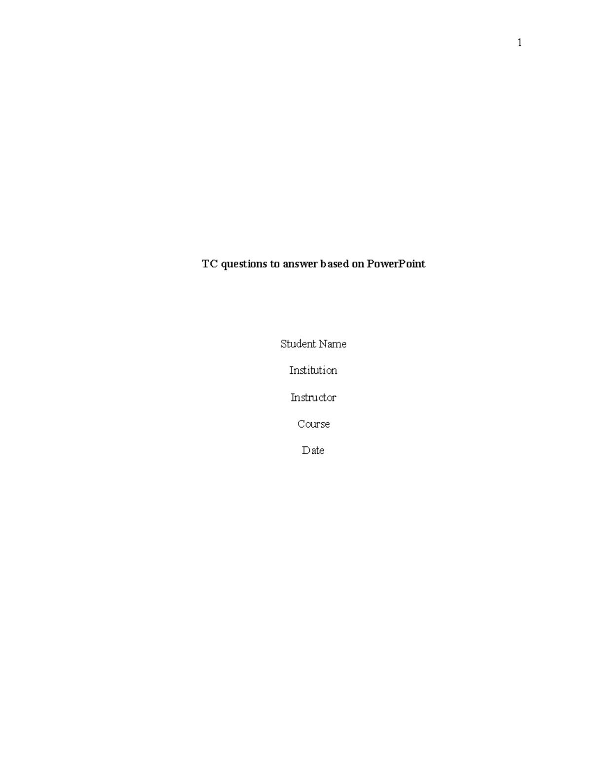 TC questions to answer based on Power Point Revision M edited - TC ...