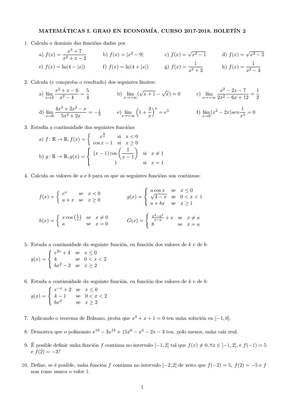 Boletin 2 Opmp Matematicas I G Studocu