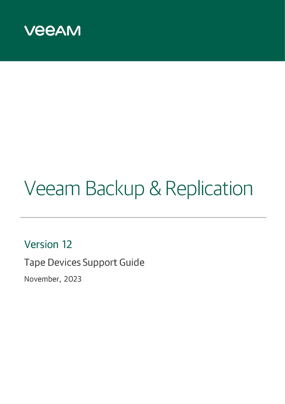 Veeam backup 12 tapes user guide - Veeam Backup & Replication Version ...