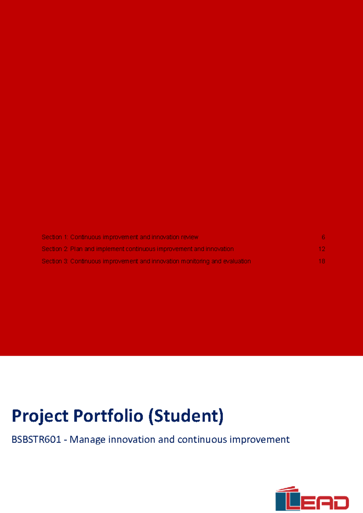 BS CE 226 - project portfolio - Section 1: Continuous improvement and ...