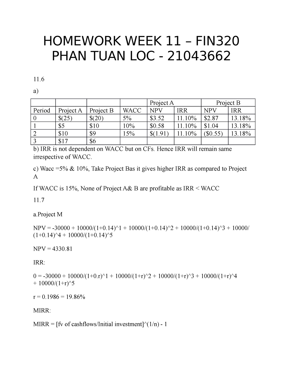 Homework Week12 - HOMEWORK WEEK 11 – FIN PHAN TUAN LOC - 21043662 11. A ...