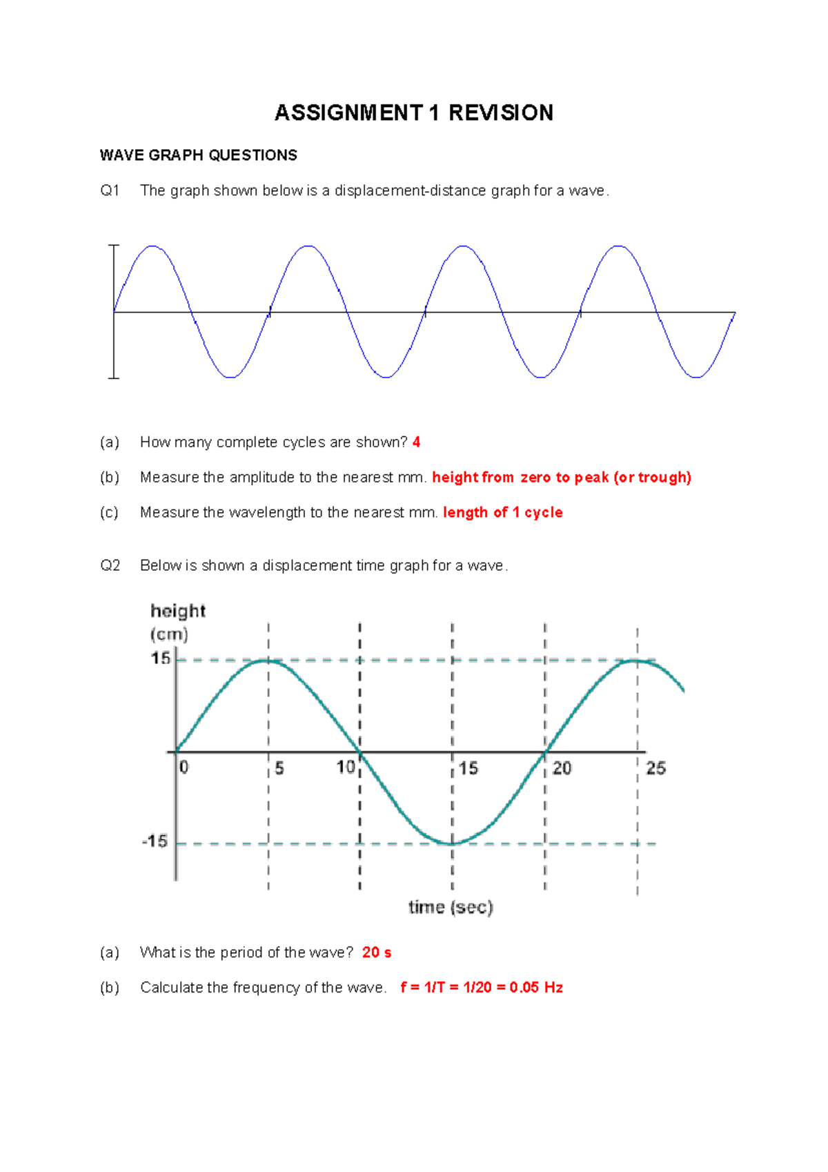 Unit 3 - Assignment 1 Revision Questions Answers - ASSIGNMENT 1 ...