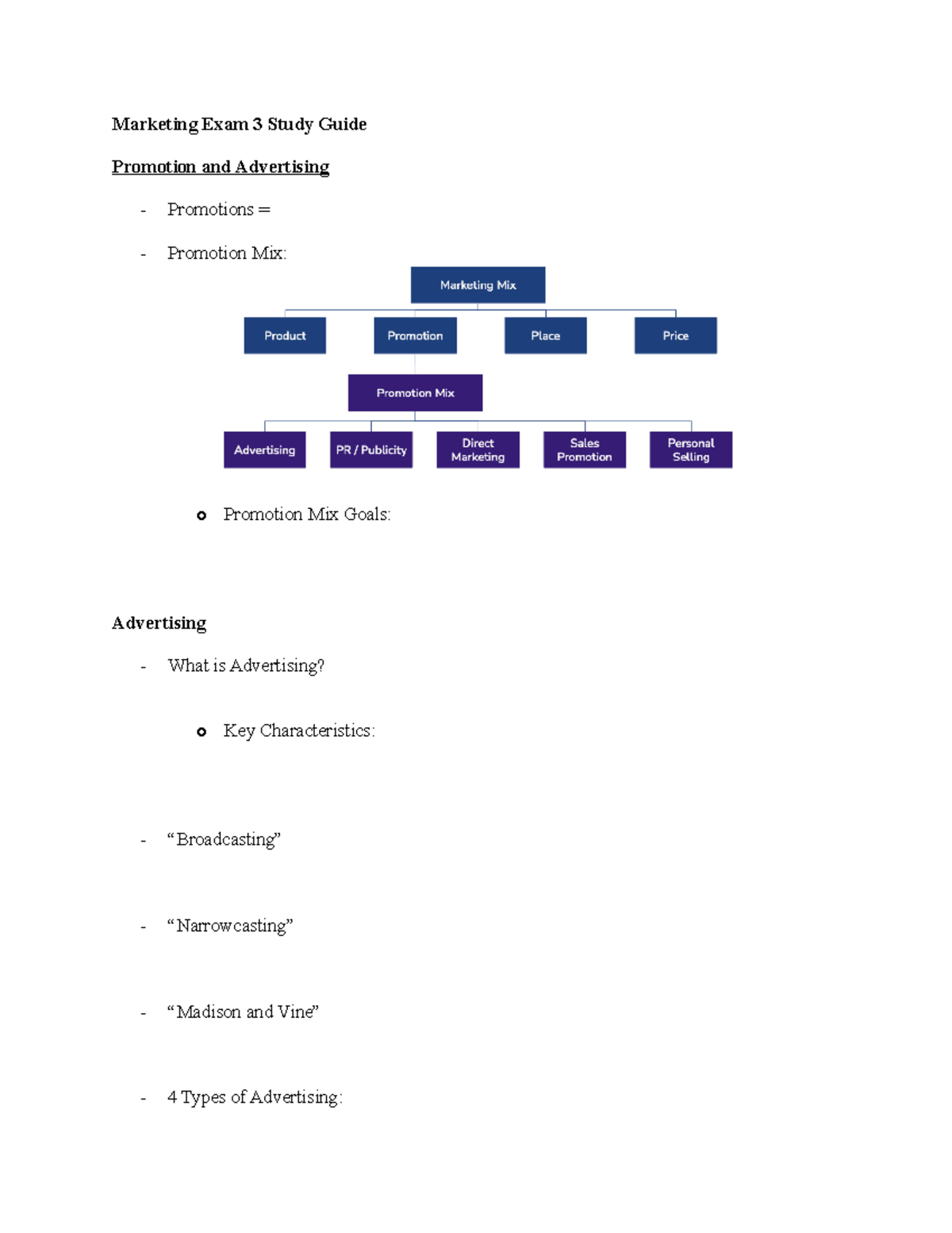 Marketing Exam 3 Study Guide - Marketing Exam 3 Study GuidePromotion ...