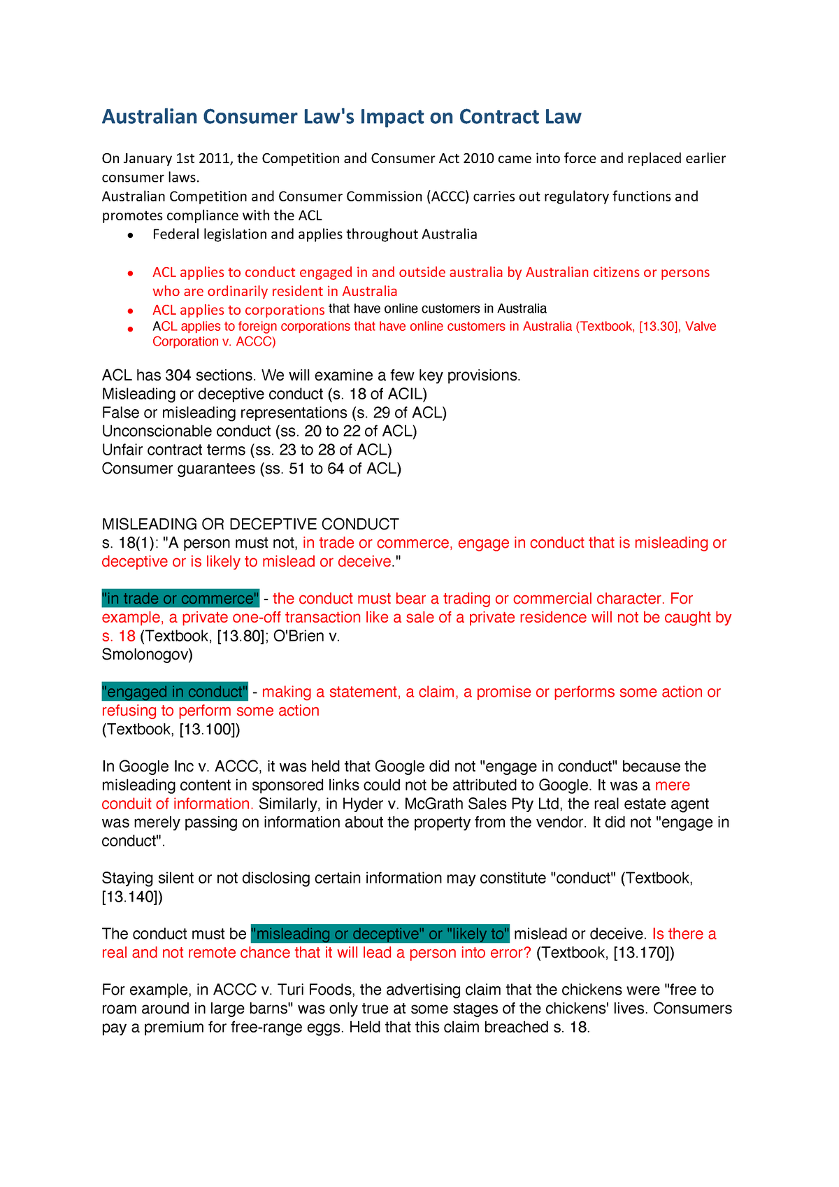 australian-consumer-law-laws1104-uwa-studocu