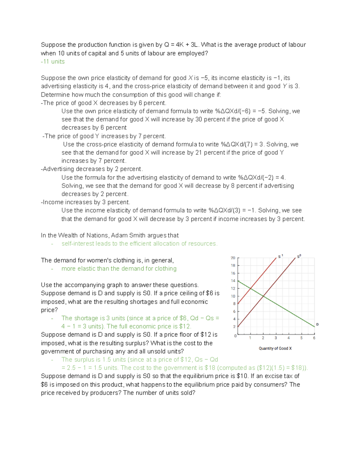 GMS402 Practice Midterm - Suppose the production function is given by Q ...