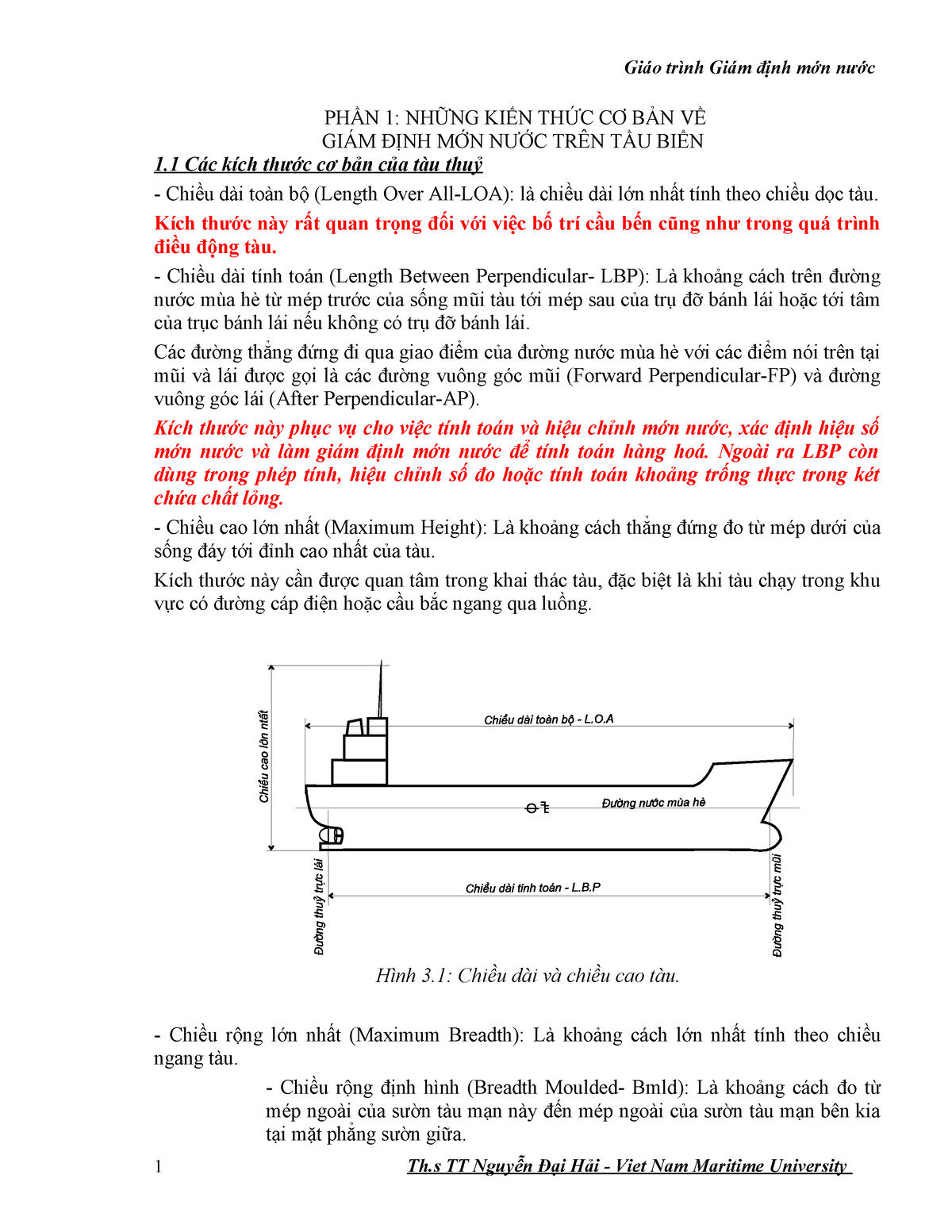 7. Các Phương Pháp Đo Lượng Giãn Nước Trong Hàng Hải