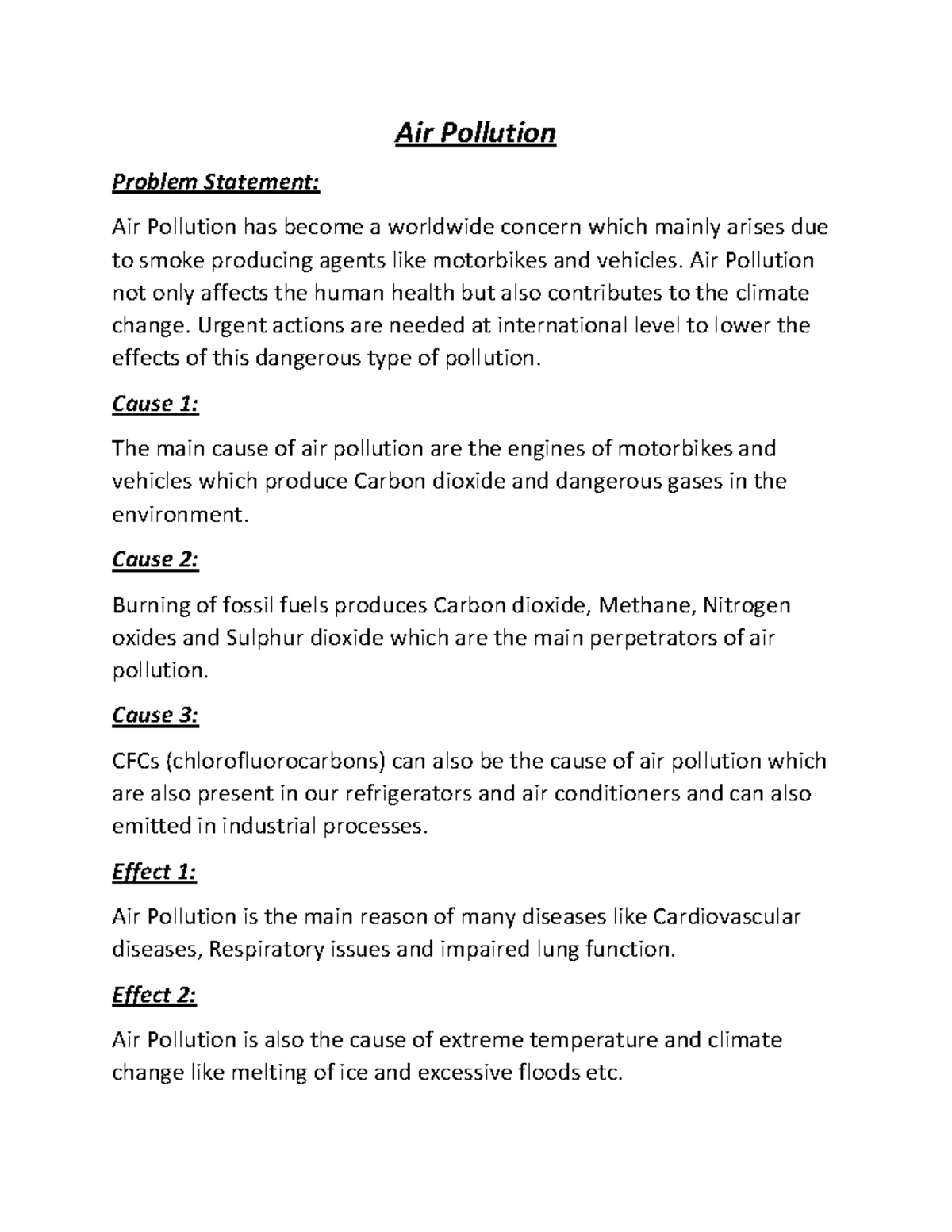 Air Pollution - DONT TAKE IT SERIOUS - Air Pollution Problem Statement ...
