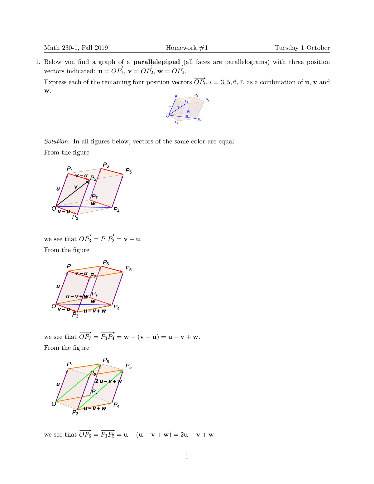 Hw01Solutions - First HW for chem 171 solutions - Math 230-1, Fall 2019 ...