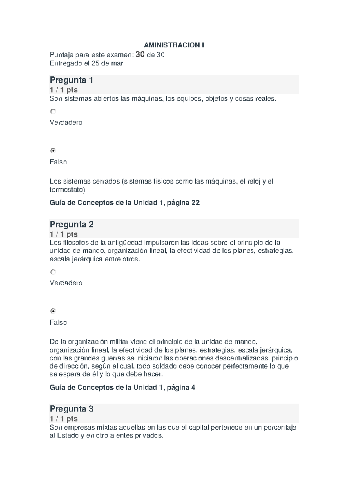 Examen Parcial 1 - [Unidad 1 Y Unidad 2] Administracion I ...