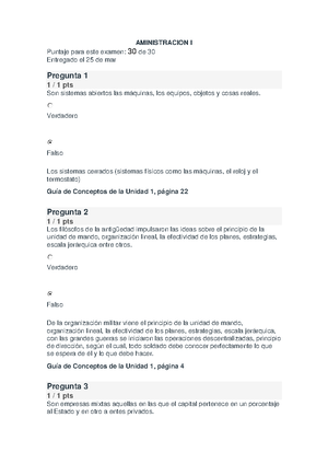 Examen Parcial 2 - [Unidad 3 Y Unidad 4] Administracion I - Examen ...