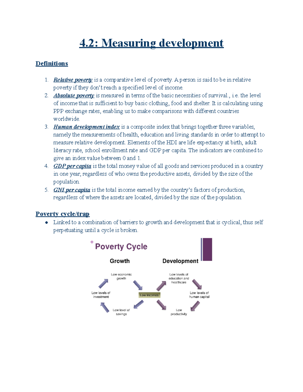 4.2 Measuring development - 4: Measuring development Definitions ...